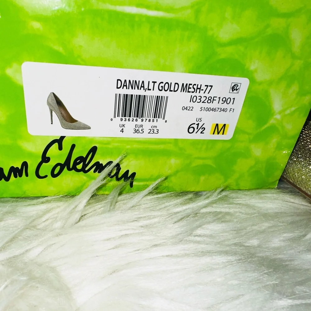 Sam Edelman Danna Light Gold Mesh Pumps - Picture 7 of 7